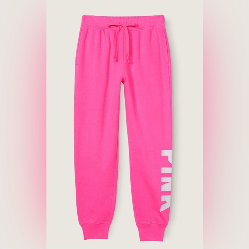 PINK by Victoria Secret hot pink joggers